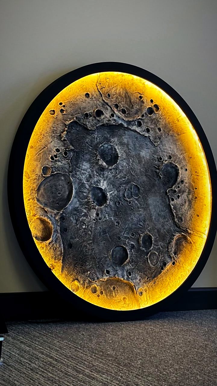 LED Moon Wall Art